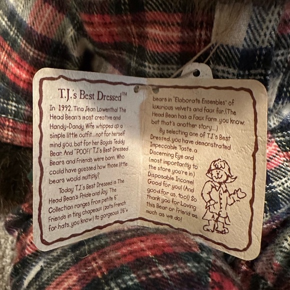Boyds - Plush Moose with Plaid Pajamas - Picture 4 of 9